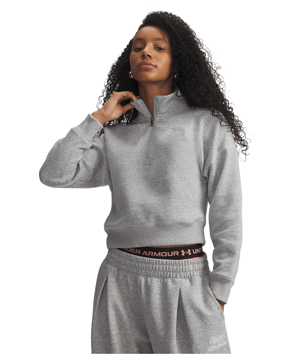 Under Armour Apparel UA Rival Fleece Script Women's ½ Zip