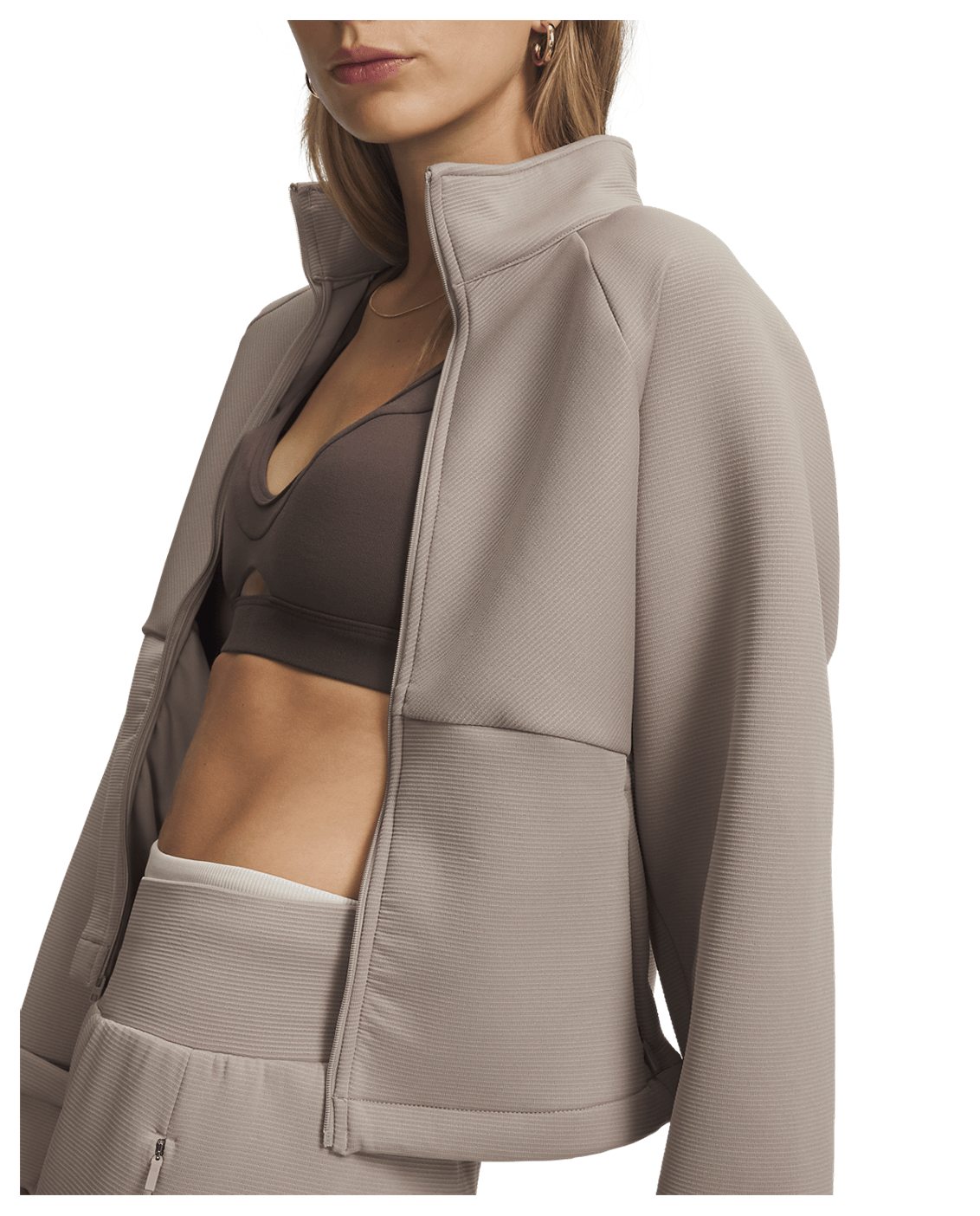 Under Armour Apparel UA Unstoppable Fleece Rib Textured Women's Full Zip