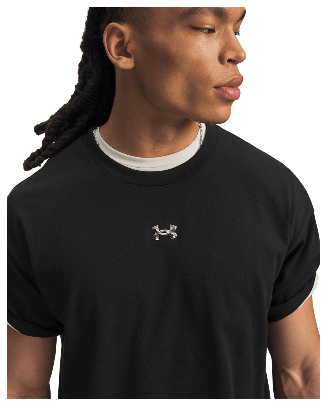 Under Armour Apparel UA Heavyweight Metal Logo Men's Short Sleeve