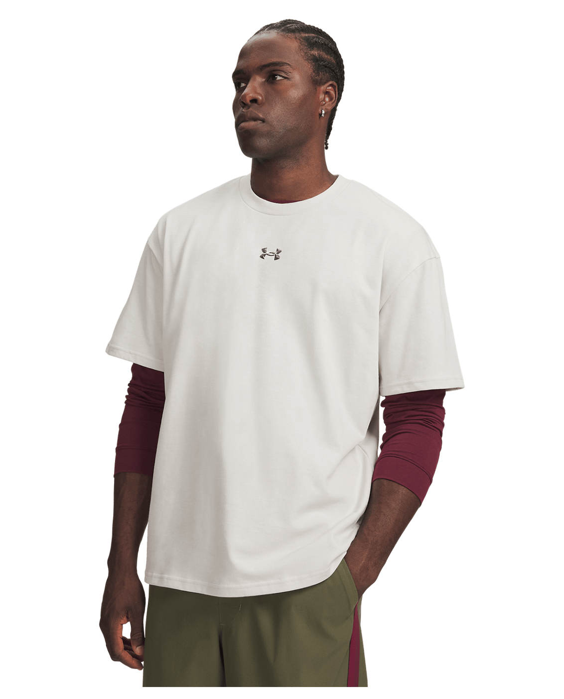 Under Armour Apparel UA Heavyweight Metal Logo Men's Short Sleeve