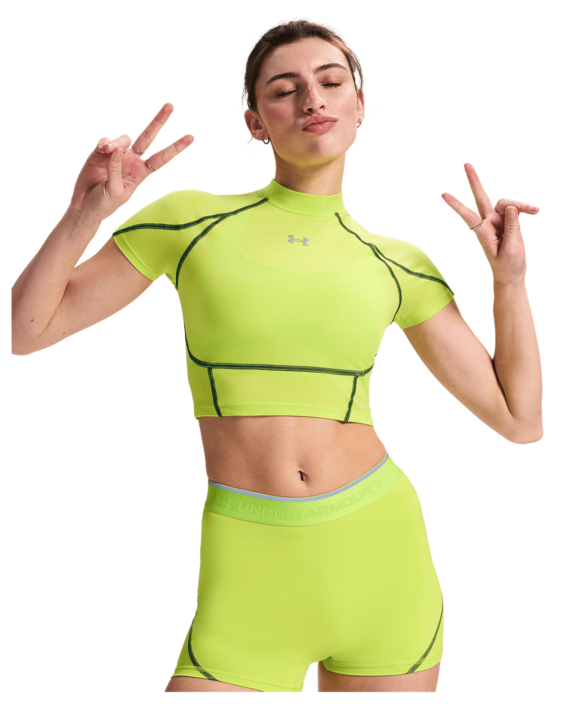Under Armour Apparel HeatGear® Elite Women's Crop Mock Short Sleeve