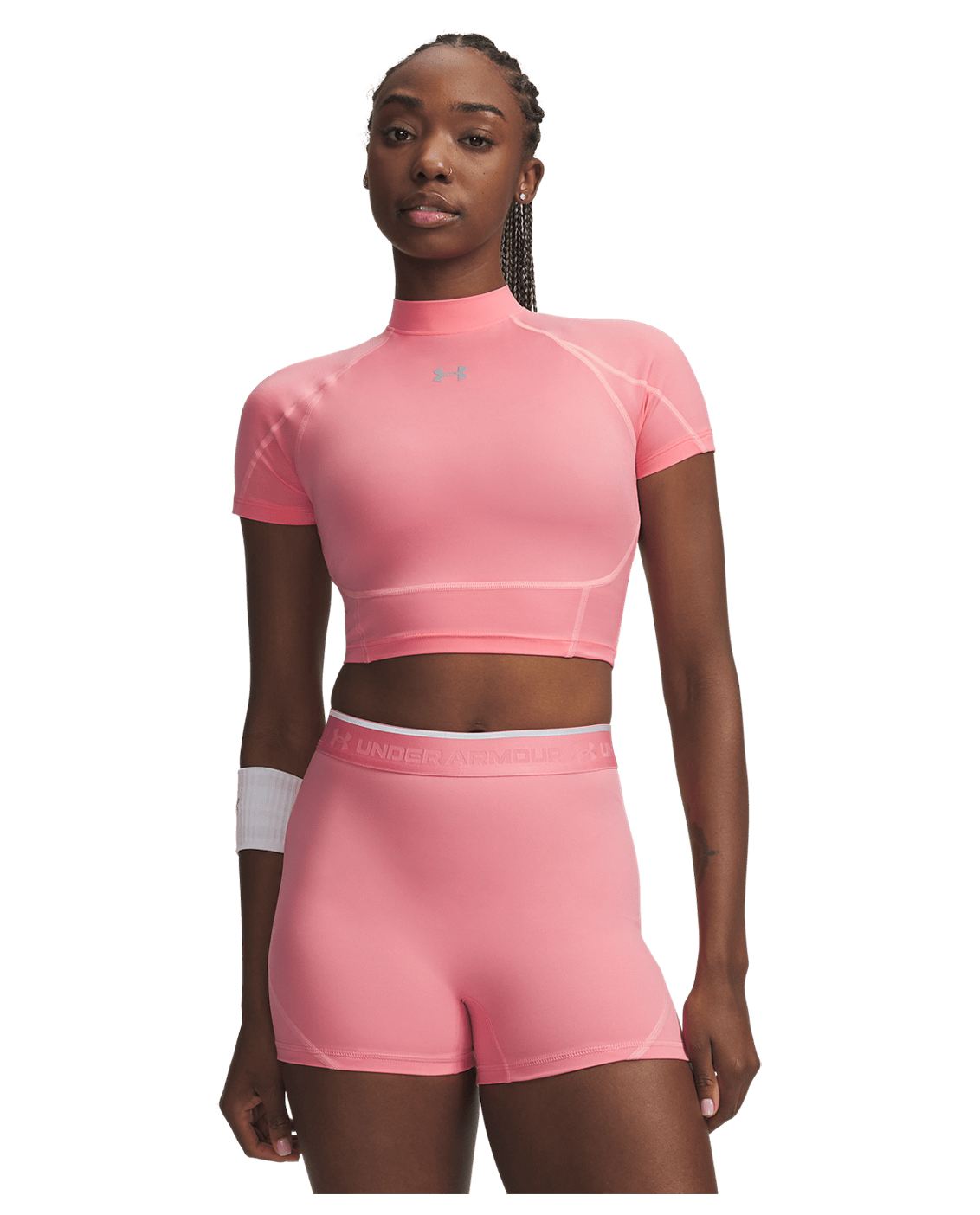 Under Armour HeatGear® Elite Women's Crop Mock Short Sleeve