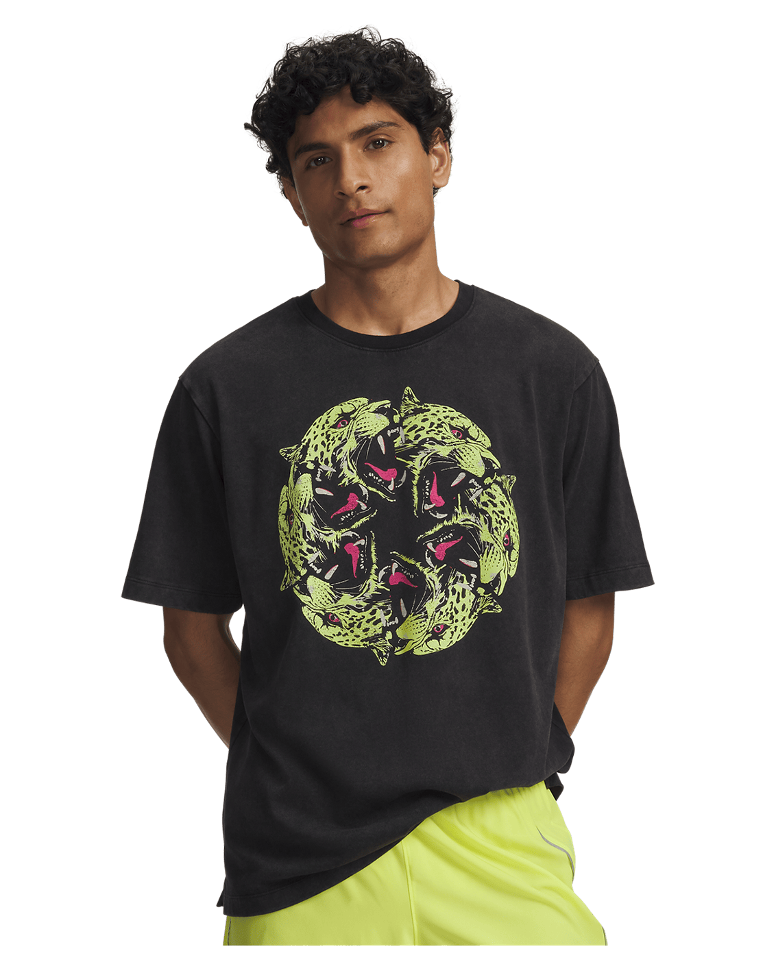 Under Armour Apparel UA Halo Run Heavyweight Wash Rvltn Men's Short Sleeve