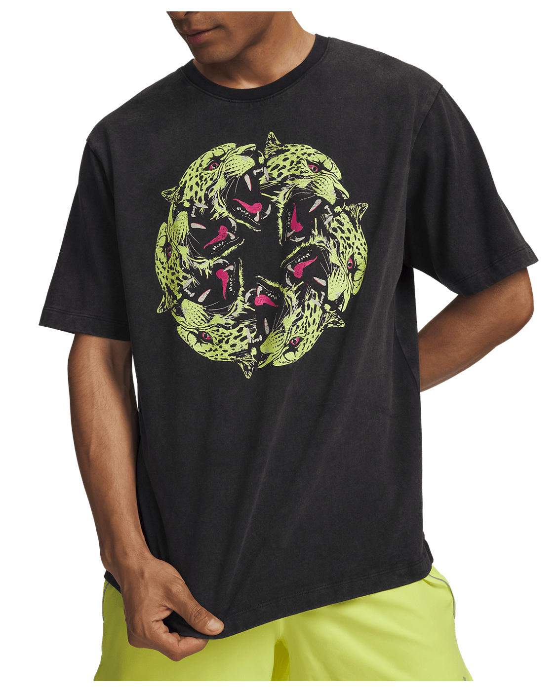 Under Armour Apparel UA Halo Run Heavyweight Wash Rvltn Men's Short Sleeve