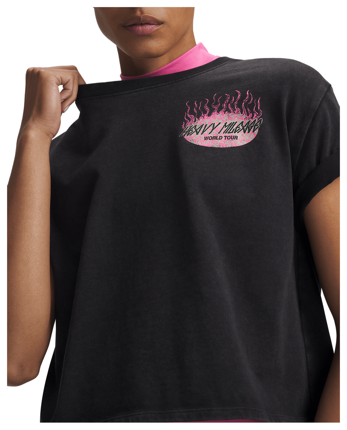 Under Armour Apparel UA Halo Run Heavyweight Wash Tour Women's Short Sleeve